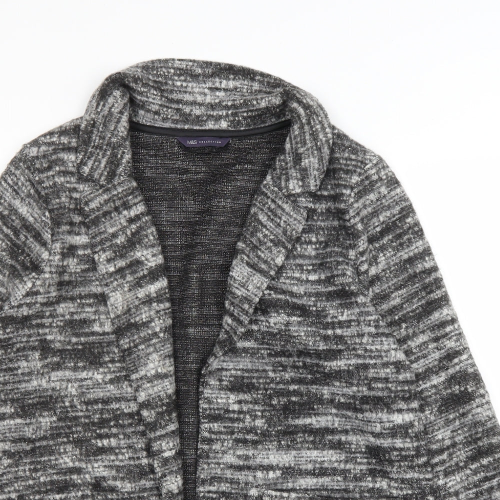 Marks and Spencer Womens Grey Jacket Size 10 Tie