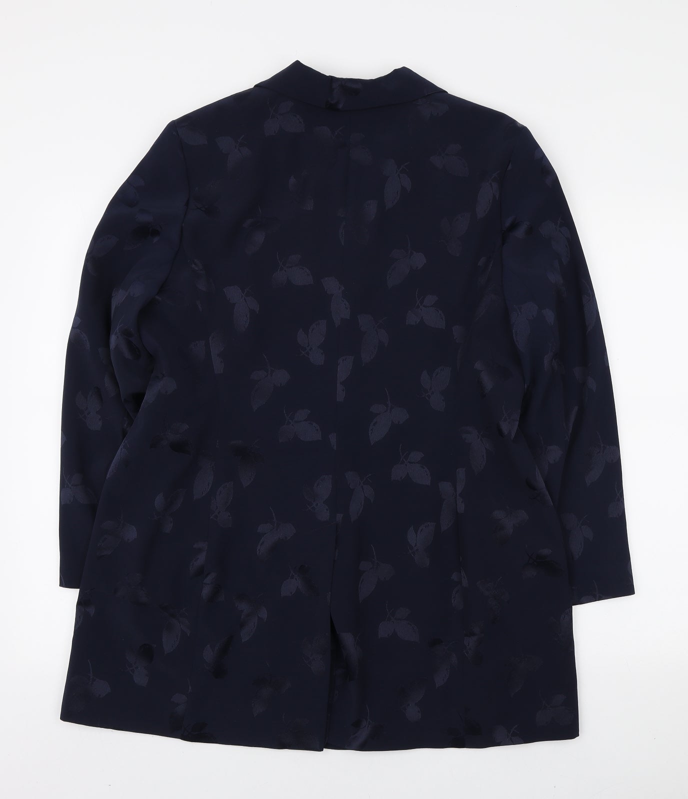 Hamells Womens Blue Floral Jacket Blazer Size 16 Button