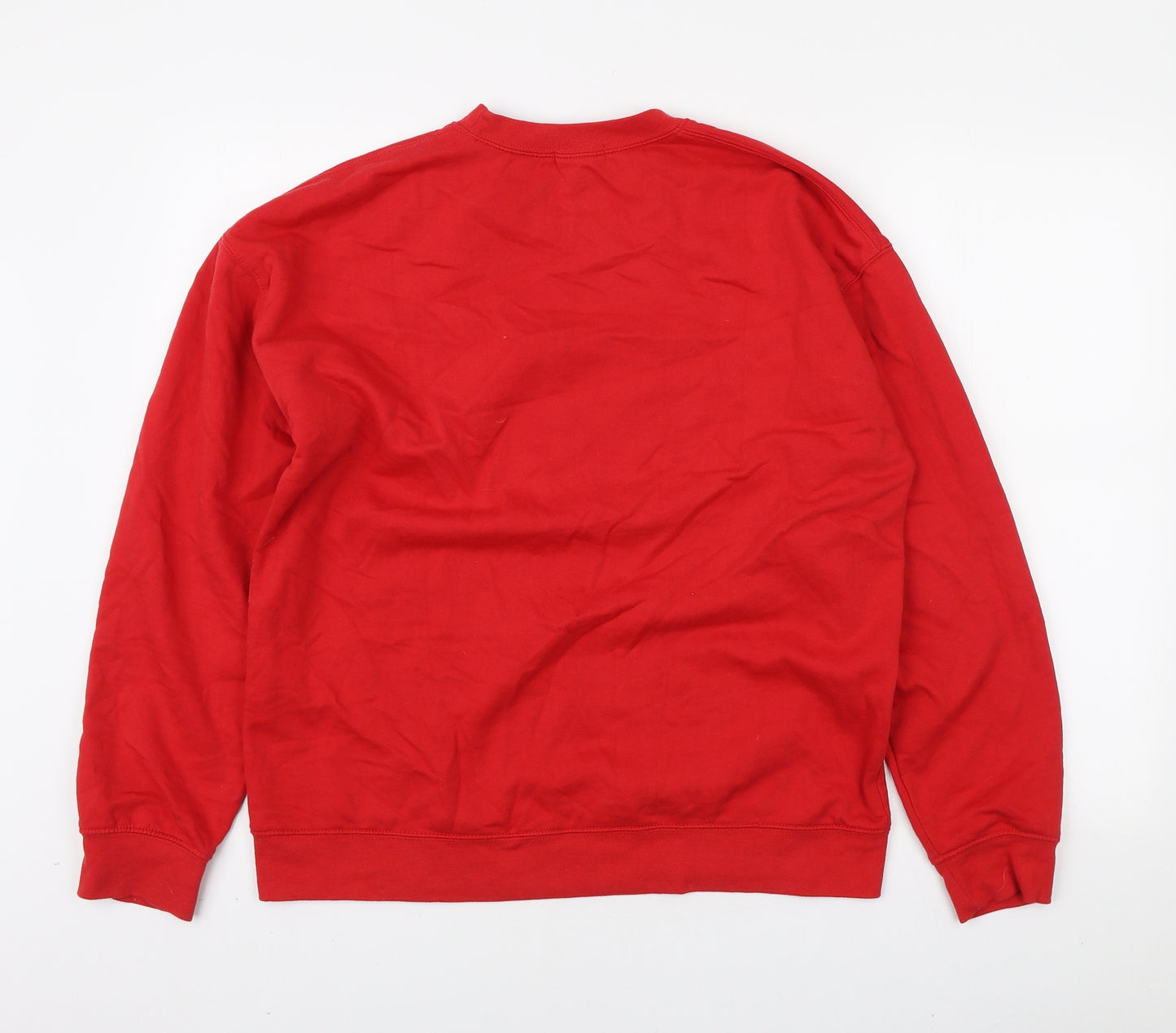 PRETTYLITTLETHING Womens Red Polyester Pullover Sweatshirt Size S Pullover