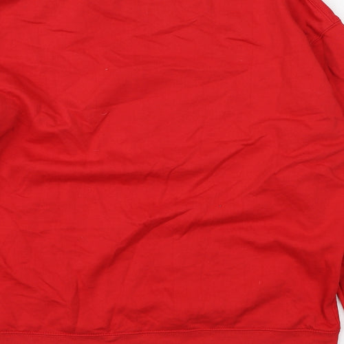 PRETTYLITTLETHING Womens Red Polyester Pullover Sweatshirt Size S Pullover