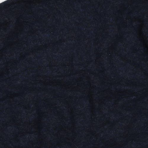 Selected Femme Womens Blue Round Neck Mohair Cardigan Jumper Size L