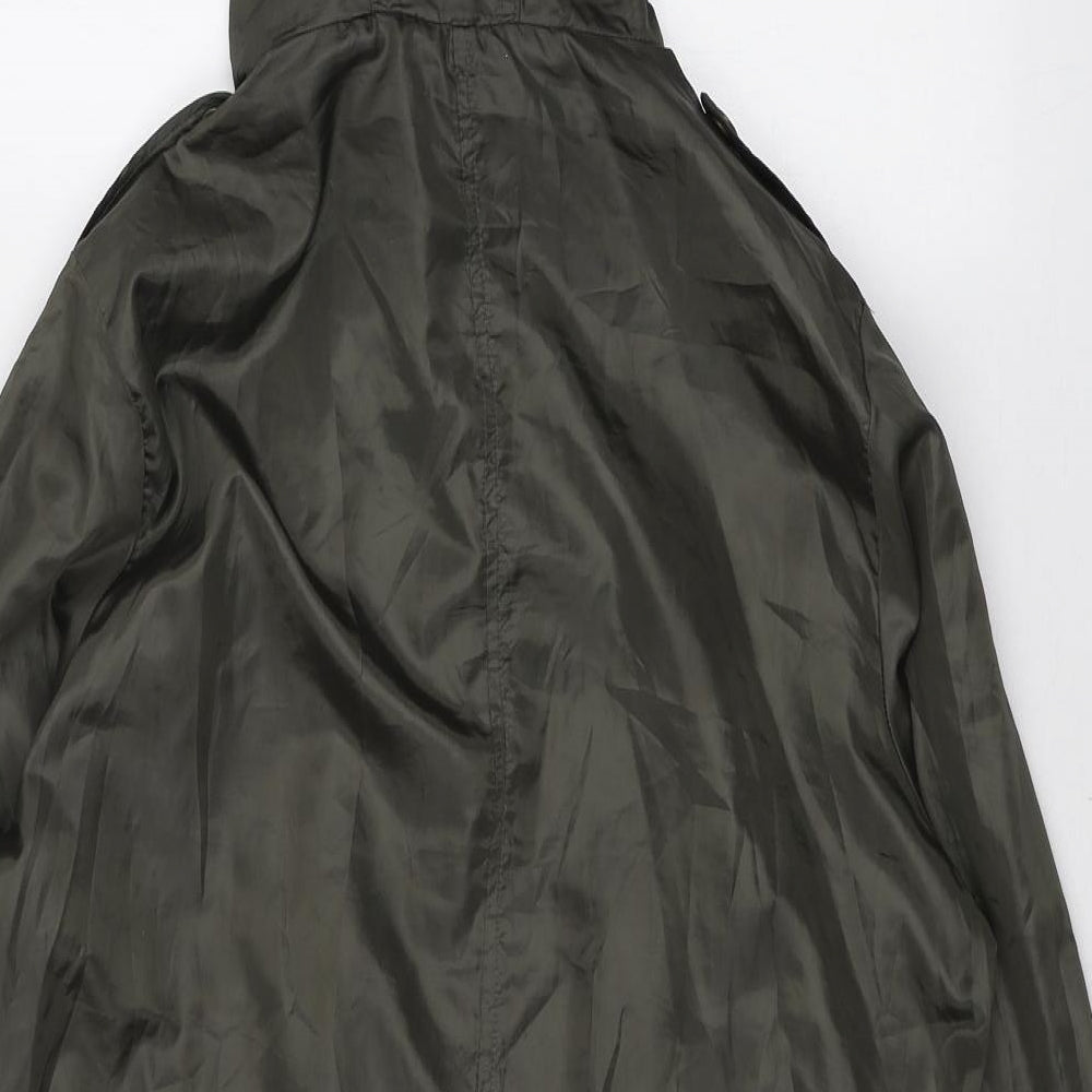 New Look Womens Green Anorak Coat Size 14 Zip