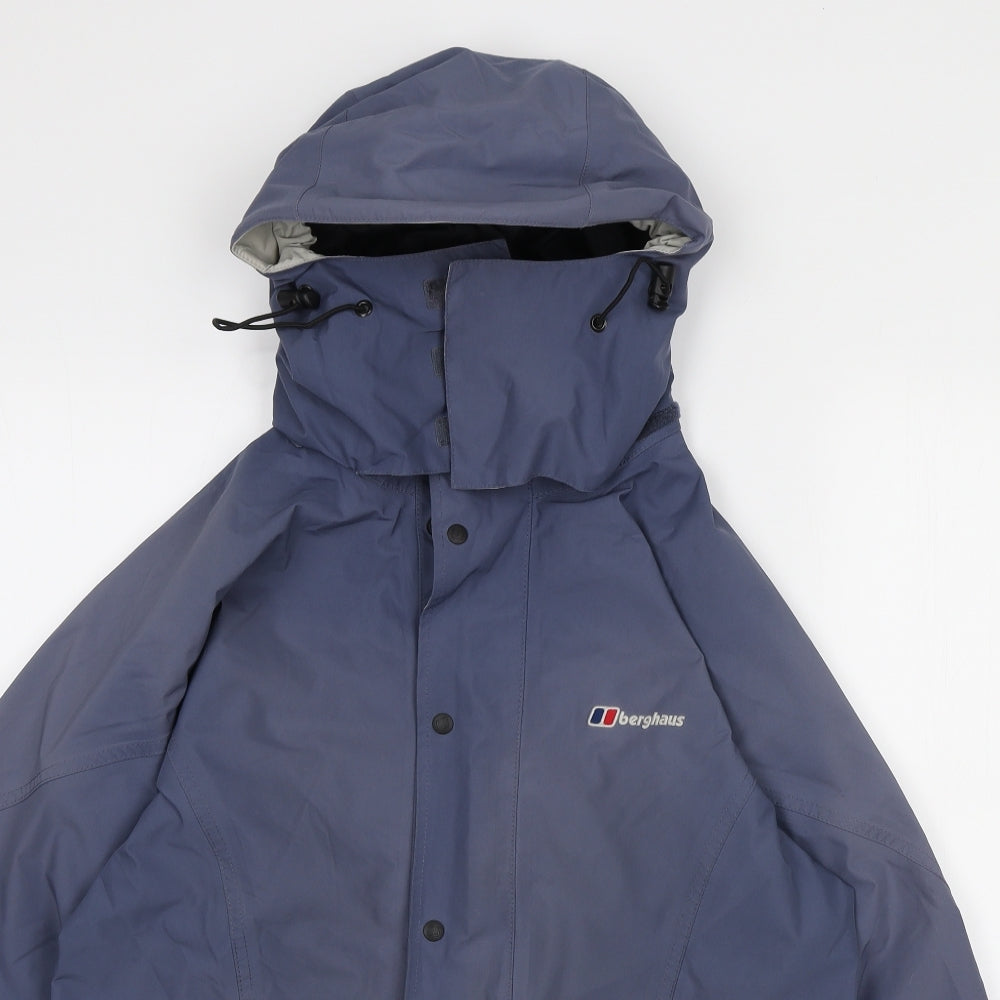 Berghaus Womens Blue Rain Coat Coat Size 12 Zip