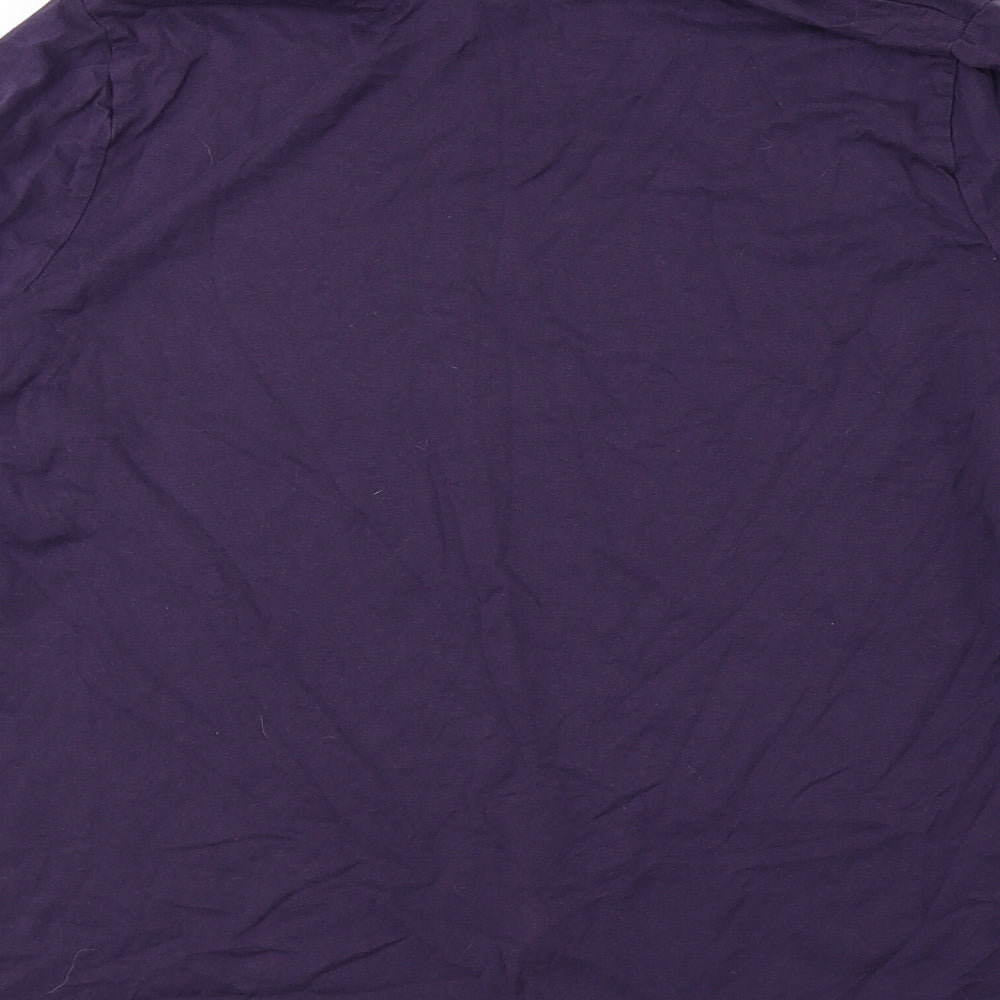F&F Womens Purple Roll Neck 100% Cotton Pullover Jumper Size 22