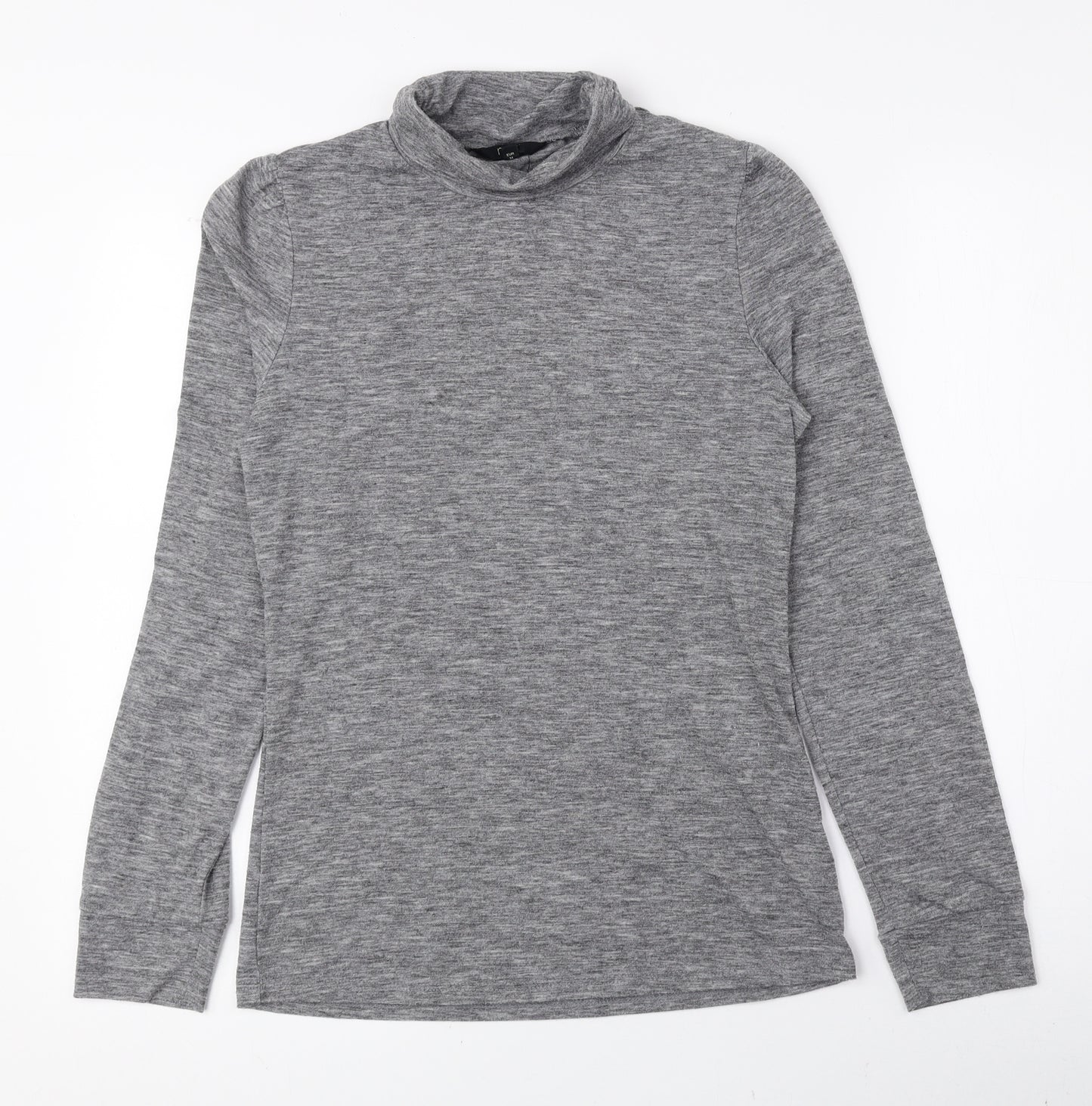 NEXT Womens Grey Roll Neck Polyester Pullover Jumper Size 6