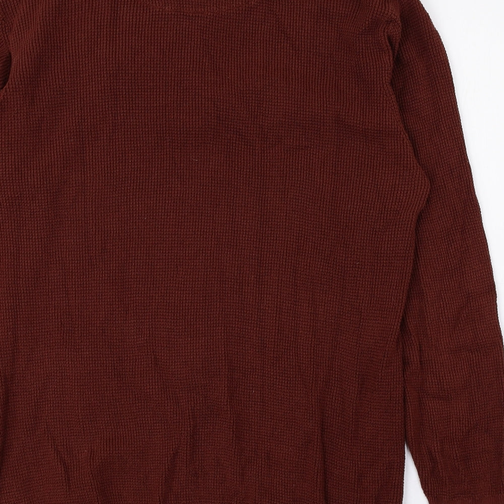 NEXT Mens Red Crew Neck Cotton Pullover Jumper Size L - Jumper Shirt