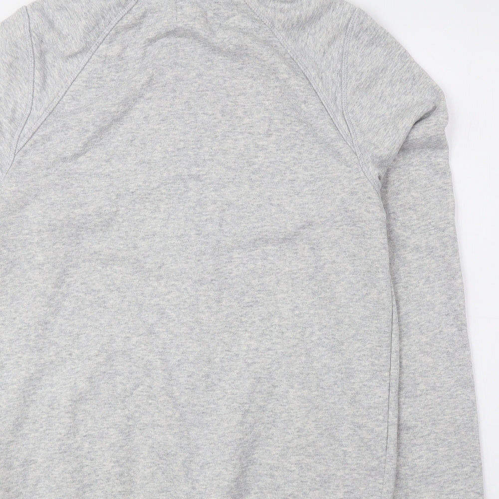 JEFF&CO Mens Grey Cotton Full Zip Hoodie Size S