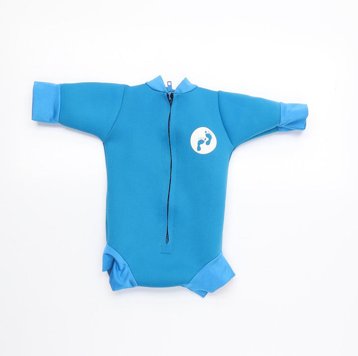 Twobarefeet Boys Blue Polyester Leotard One-Piece One Size Zip - Wetsuit