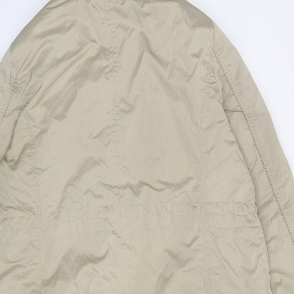 Klass Womens Beige Rain Coat Coat Size 2XL Zip