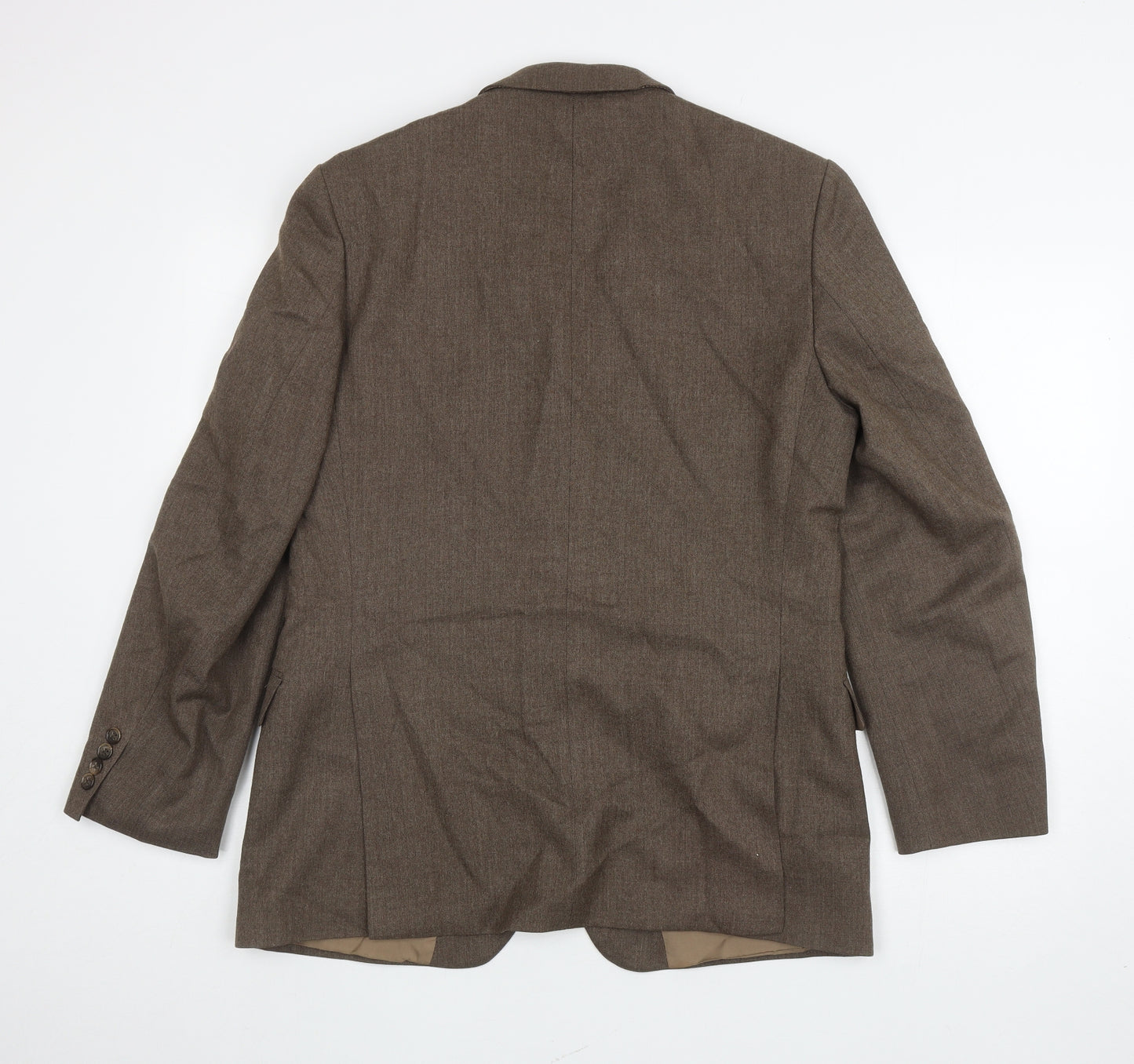 St Michael Mens Brown Wool Jacket Suit Jacket Size L