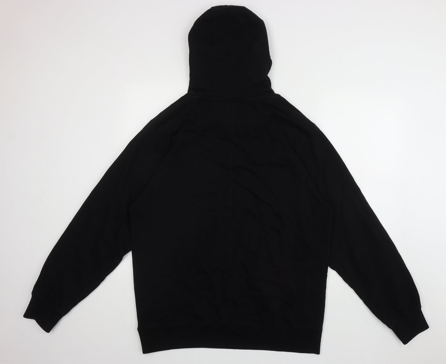 Flannels Mens Black Cotton Pullover Hoodie Size 2XL