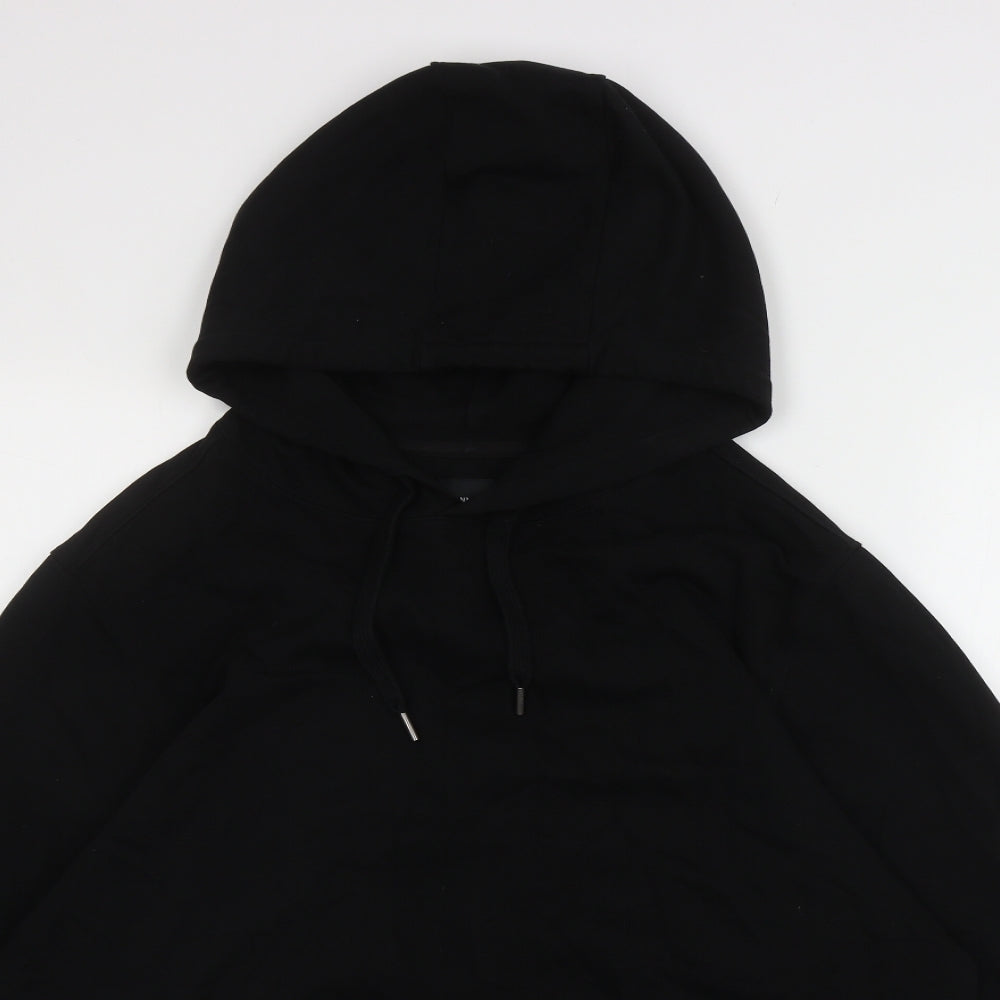 Flannels Mens Black Cotton Pullover Hoodie Size 2XL