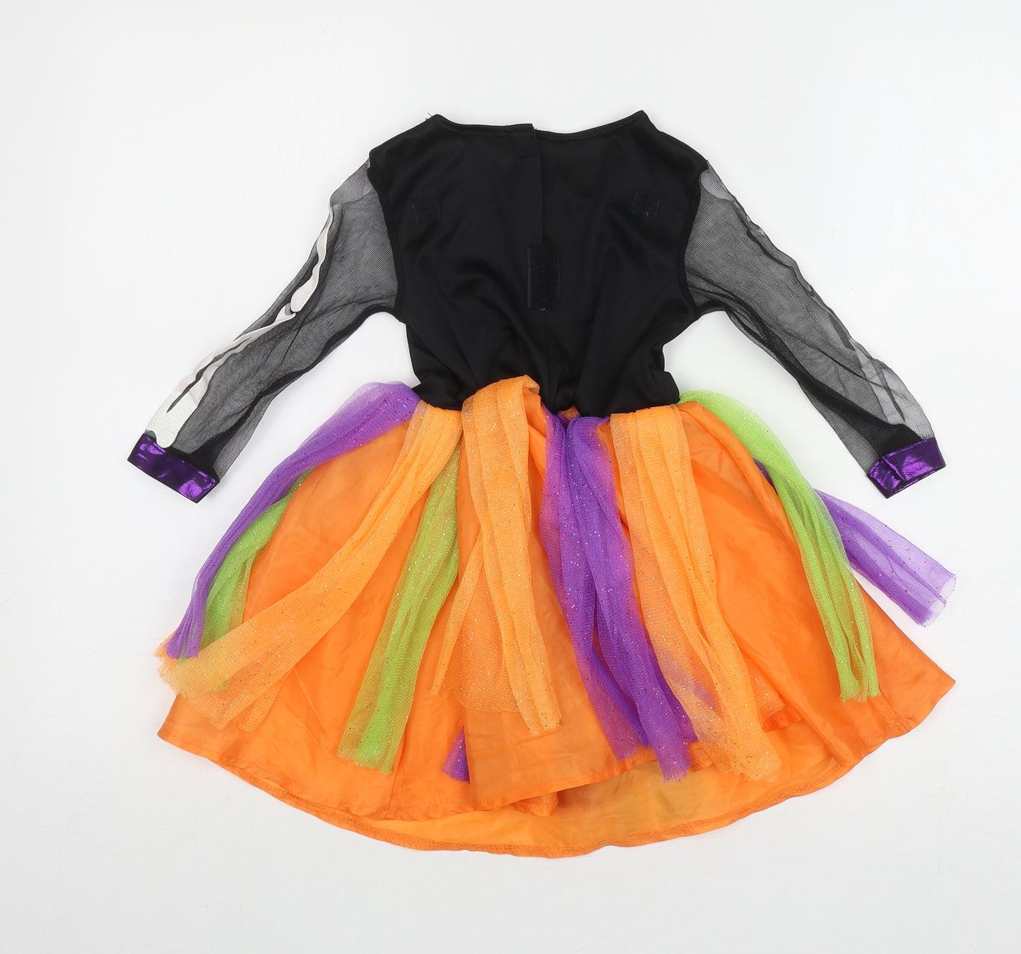 F&F Girls Multicoloured Polyester Ball Gown Size 3-4 Years Round Neck Pullover - Halloween Unicorn