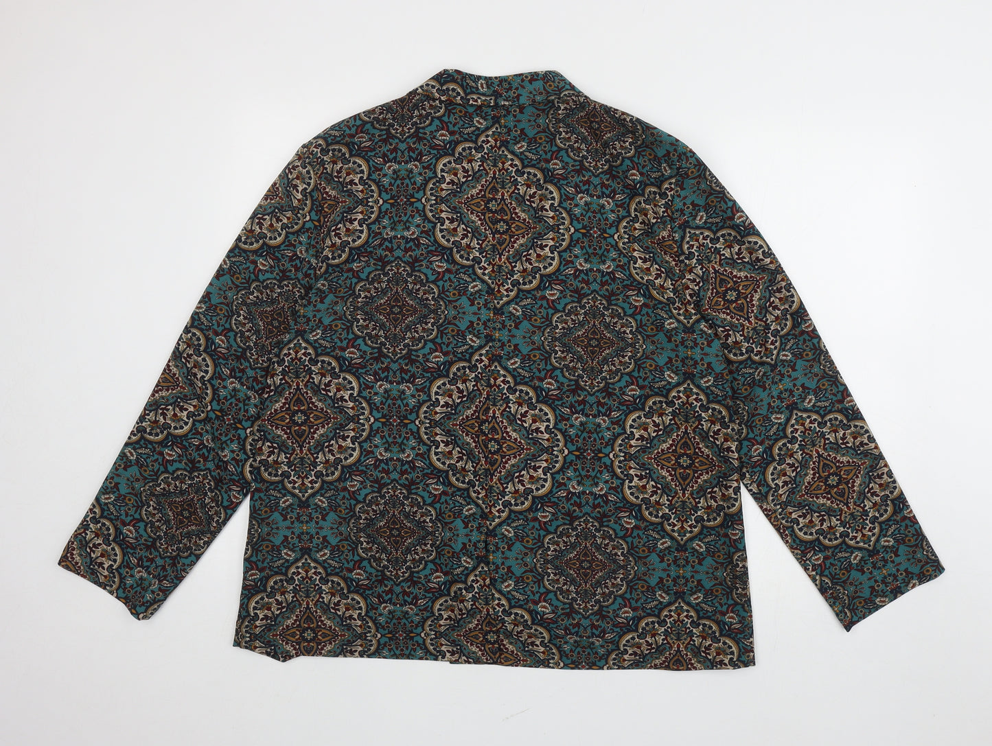 Kaleidoscope Womens Multicoloured Geometric Jacket Blazer Size 20 Button - Shapes