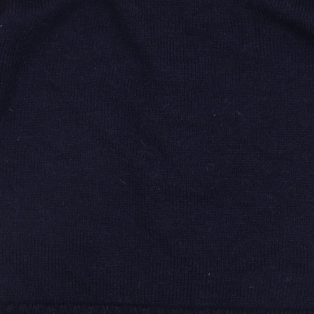 Woolevers Womens Blue Round Neck Wool Cardigan Jumper Size L