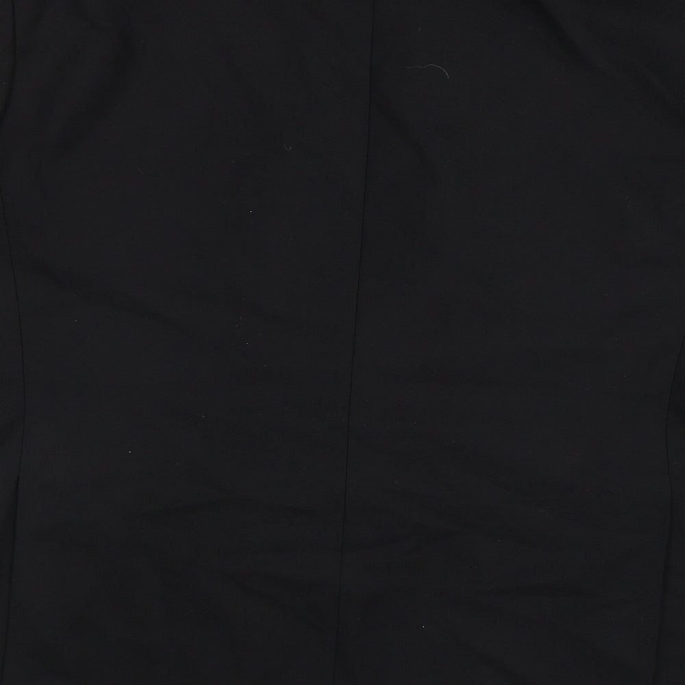 Preworn Mens Black Polyester Jacket Suit Jacket Size XL