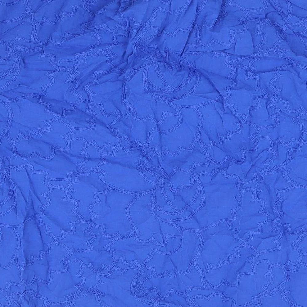 Marks and Spencer Womens Blue 100% Cotton Basic Blouse Size 18 Round Neck
