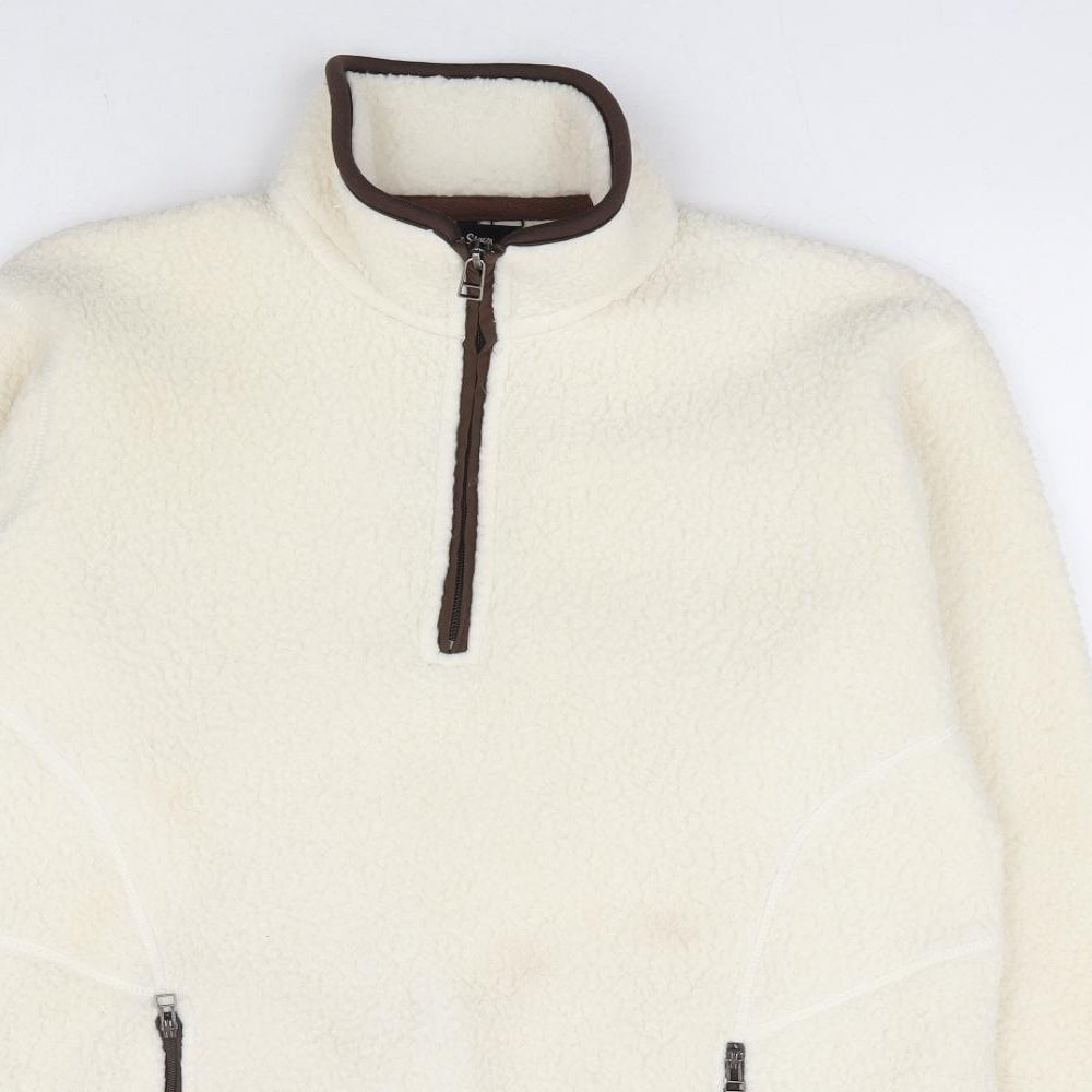 Peter Storm Womens Ivory Polyester Pullover Sweatshirt Size 12 Zip
