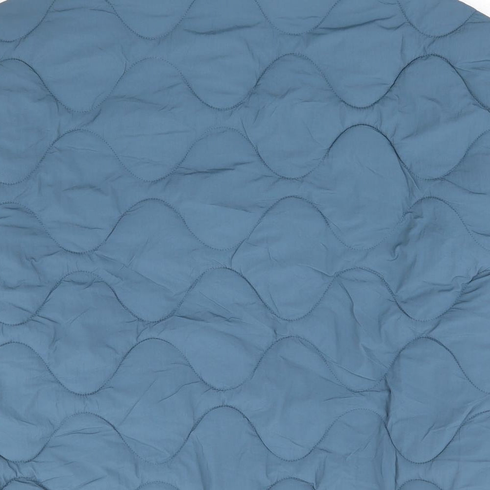 Marks and Spencer Womens Blue Quilted Jacket Size 10 Zip