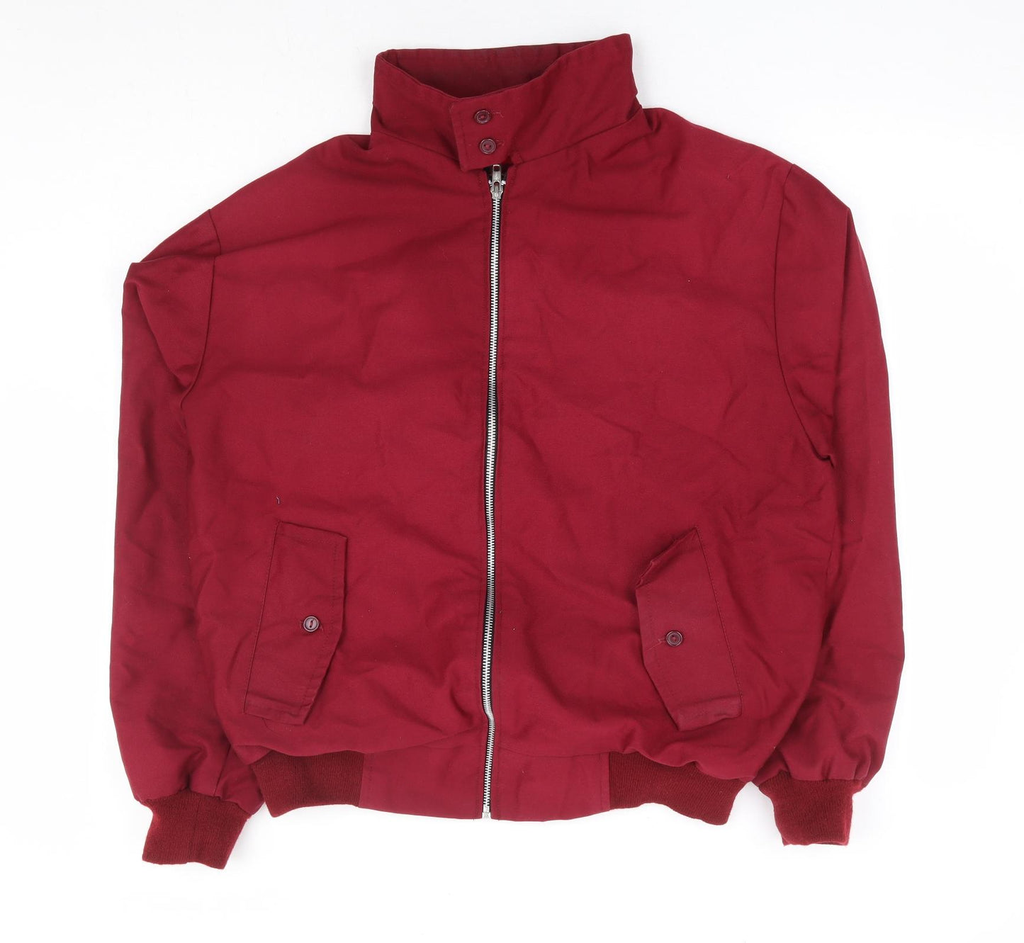 Preworn Mens Red Bomber Jacket Jacket Size S Zip