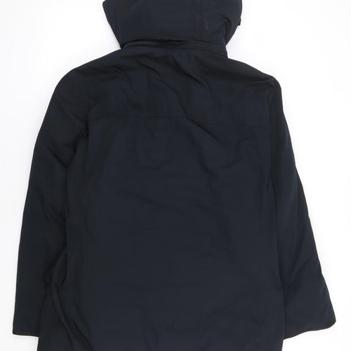 Marks and Spencer Womens Black Parka Coat Size L Zip