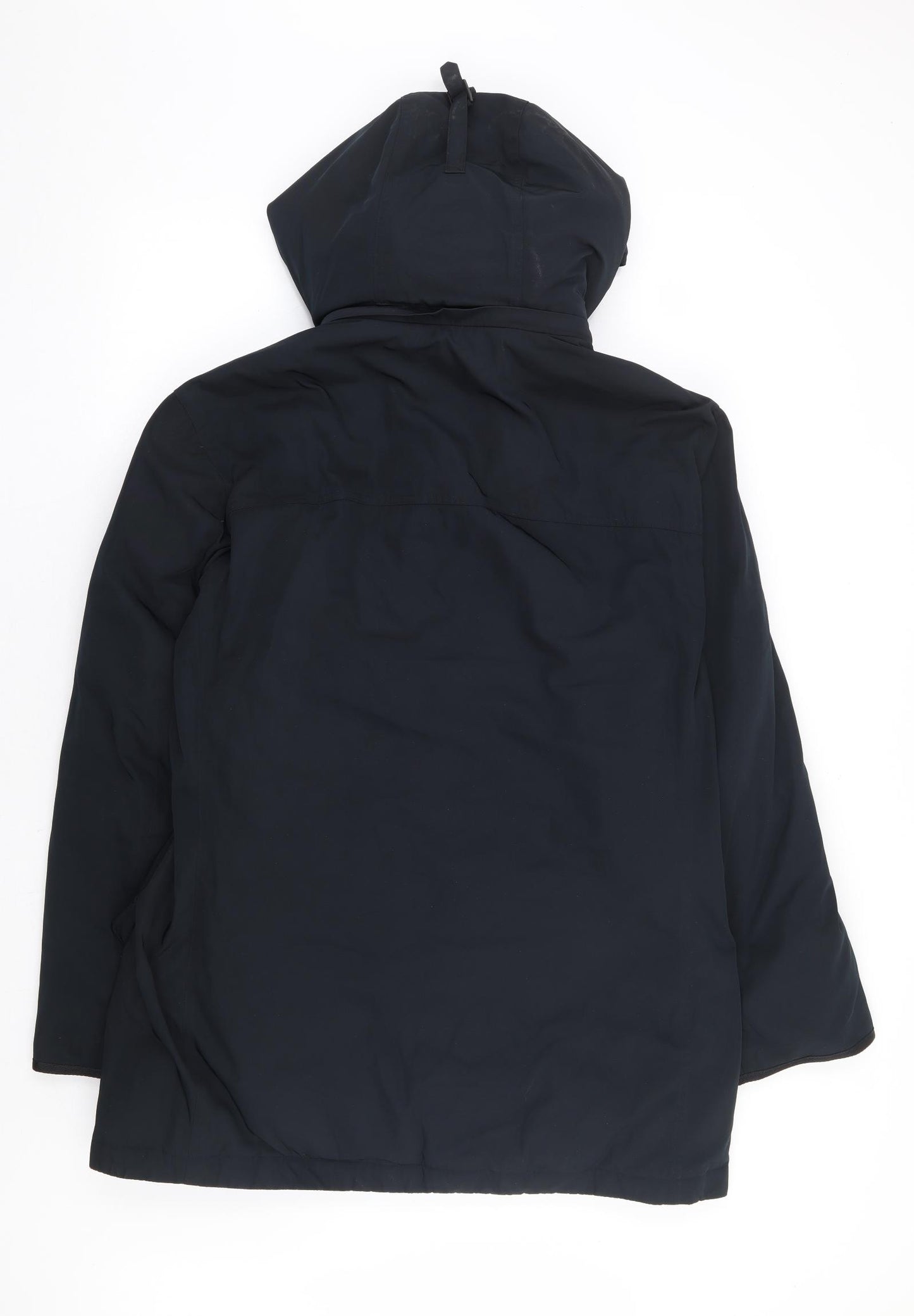 Marks and Spencer Womens Black Parka Coat Size L Zip