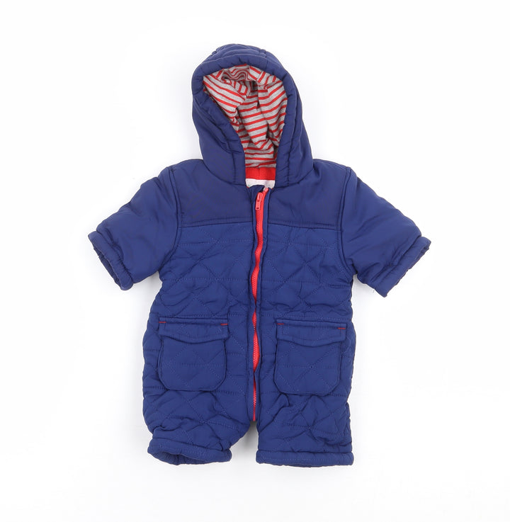 Mini Club Baby Blue Parka Snowsuit Size Newborn Zip