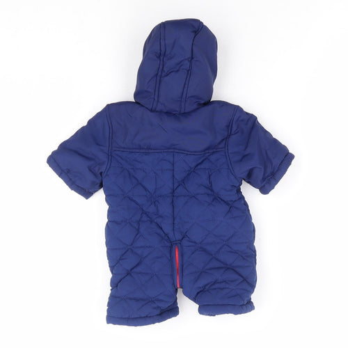 Mini Club Baby Blue Parka Snowsuit Size Newborn Zip