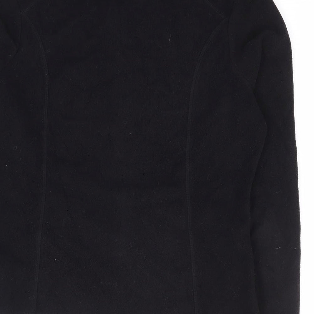 TU Womens Black Polyester Full Zip Sweatshirt Size 10 Zip