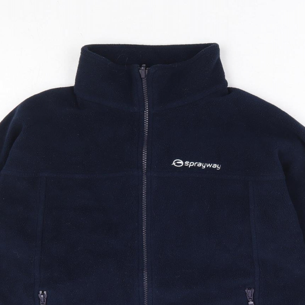 Sprayway Boys Blue Polyester Full Zip Sweatshirt Size 10-11 Years Zip