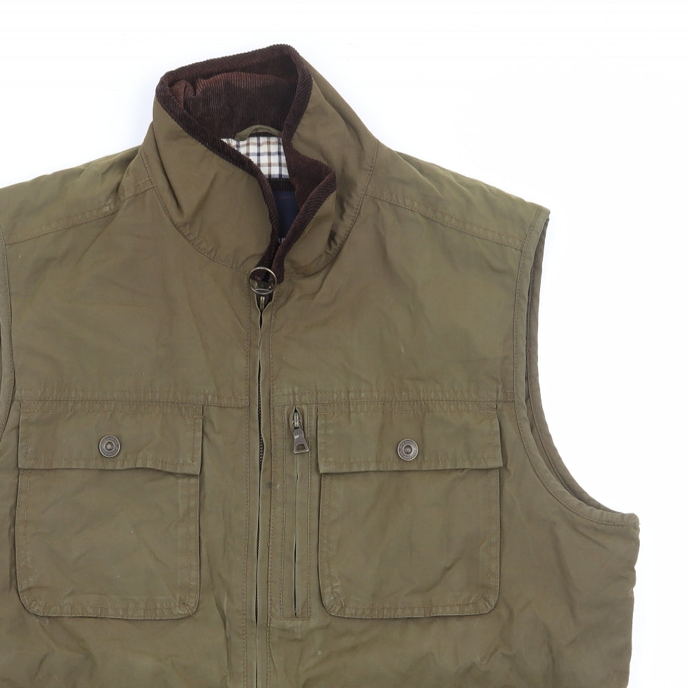 Blue Harbour Mens Green Gilet Jacket Size L Zip