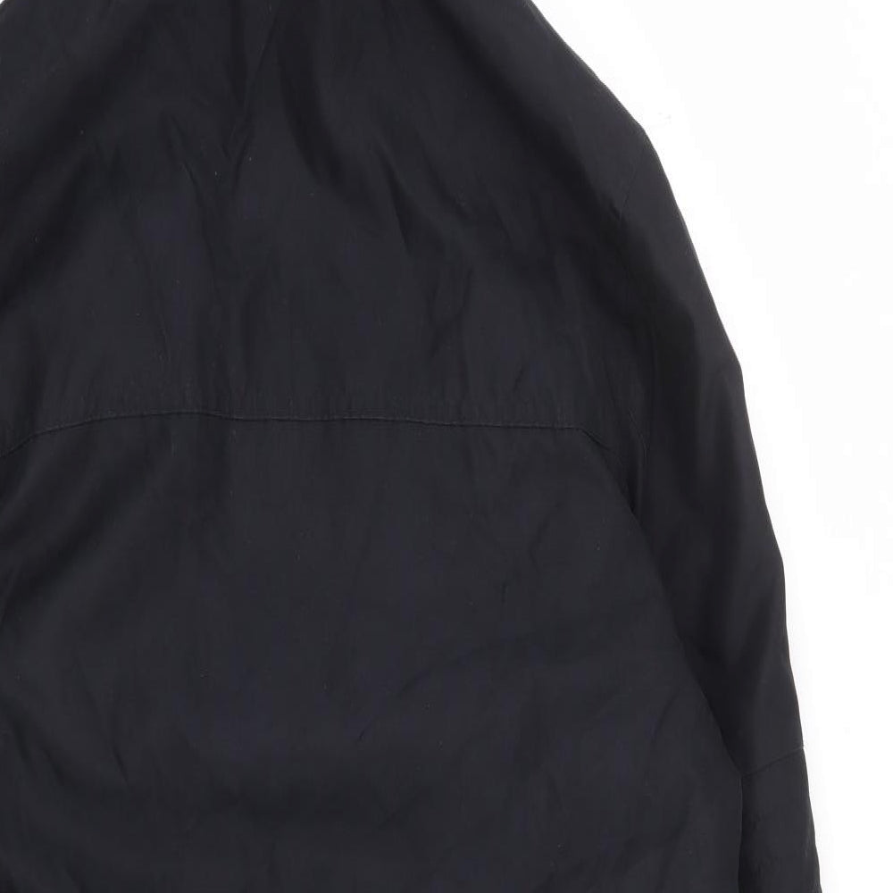 Marks and Spencer Womens Black Overcoat Coat Size 10 Zip