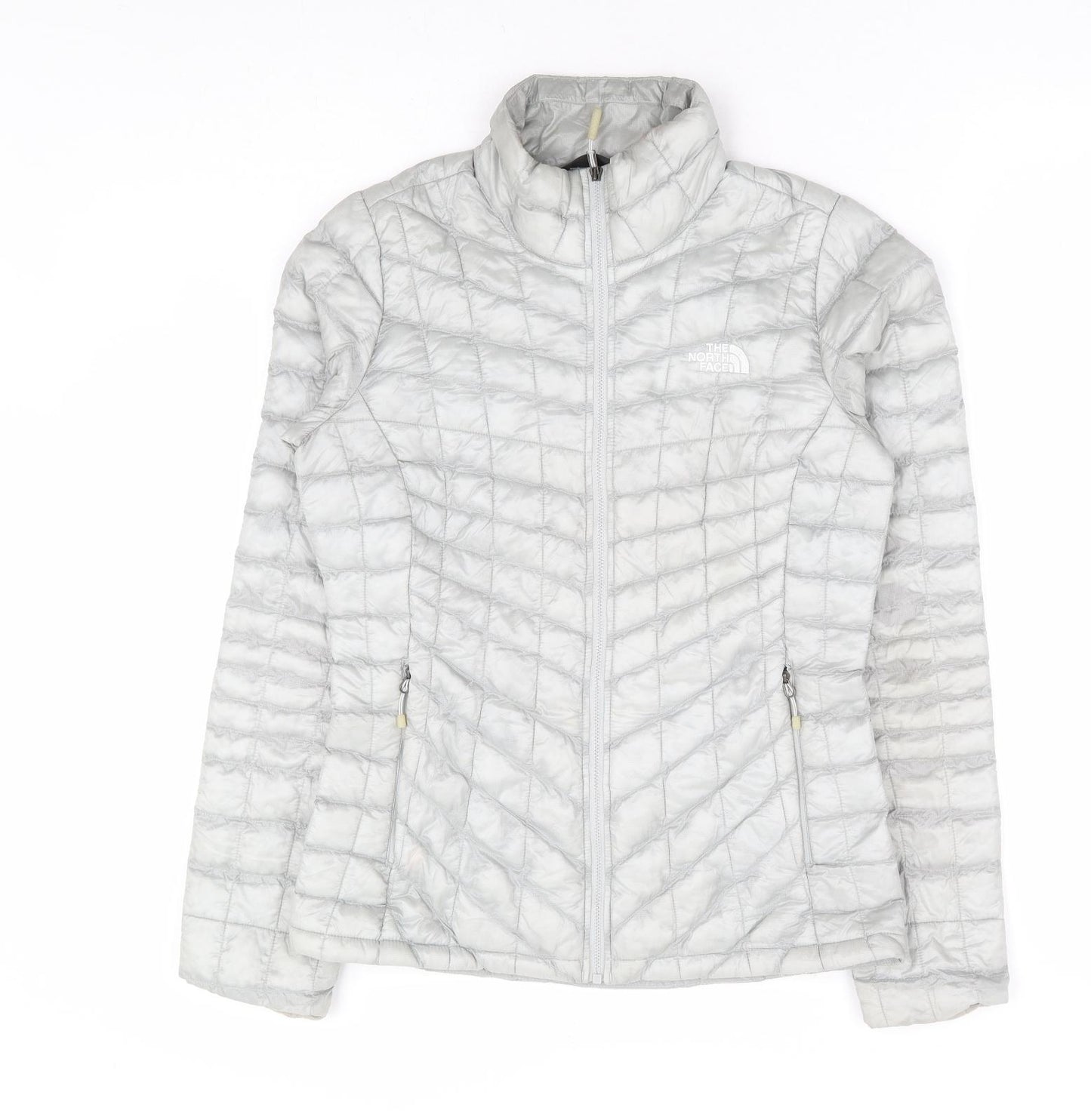 The North Face Womens Grey Puffer Jacket Jacket Size S Zip