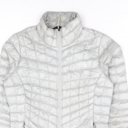 The North Face Womens Grey Puffer Jacket Jacket Size S Zip
