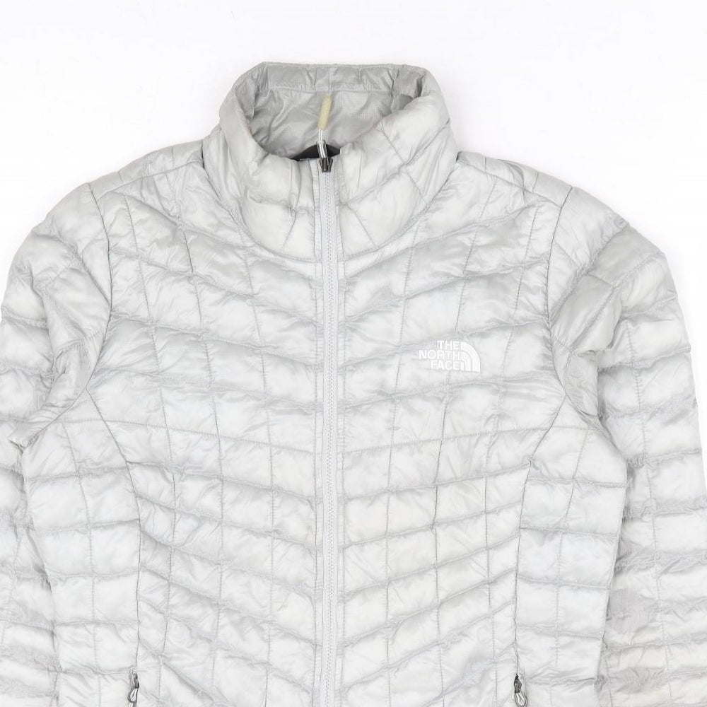 The North Face Womens Grey Puffer Jacket Jacket Size S Zip