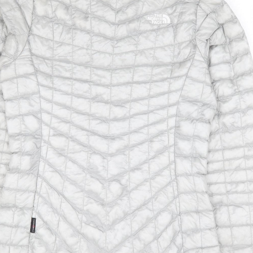 The North Face Womens Grey Puffer Jacket Jacket Size S Zip