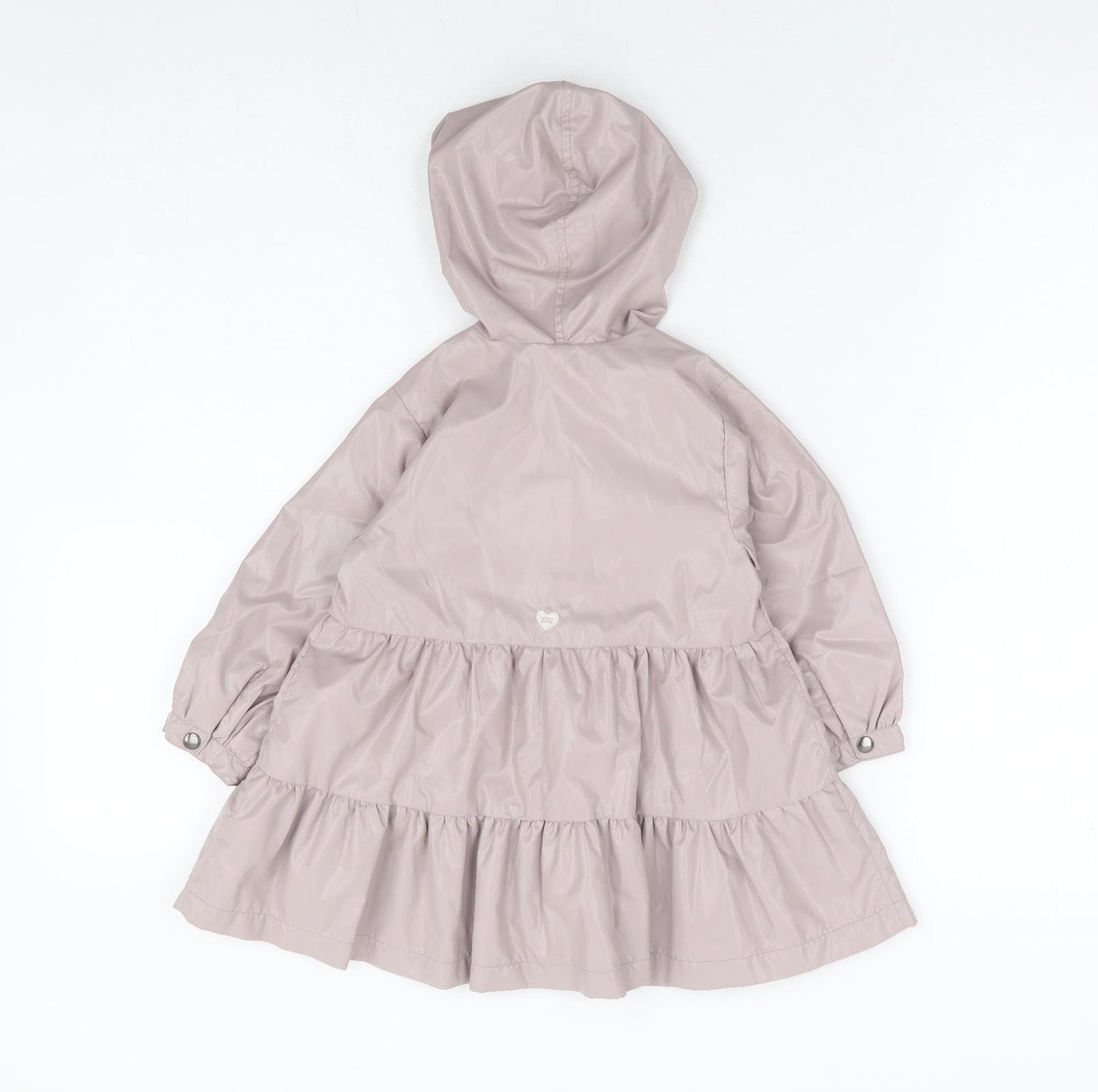 Lili Gaufrette Girls Beige Parka Jacket Size 18 Months Zip - Tiered