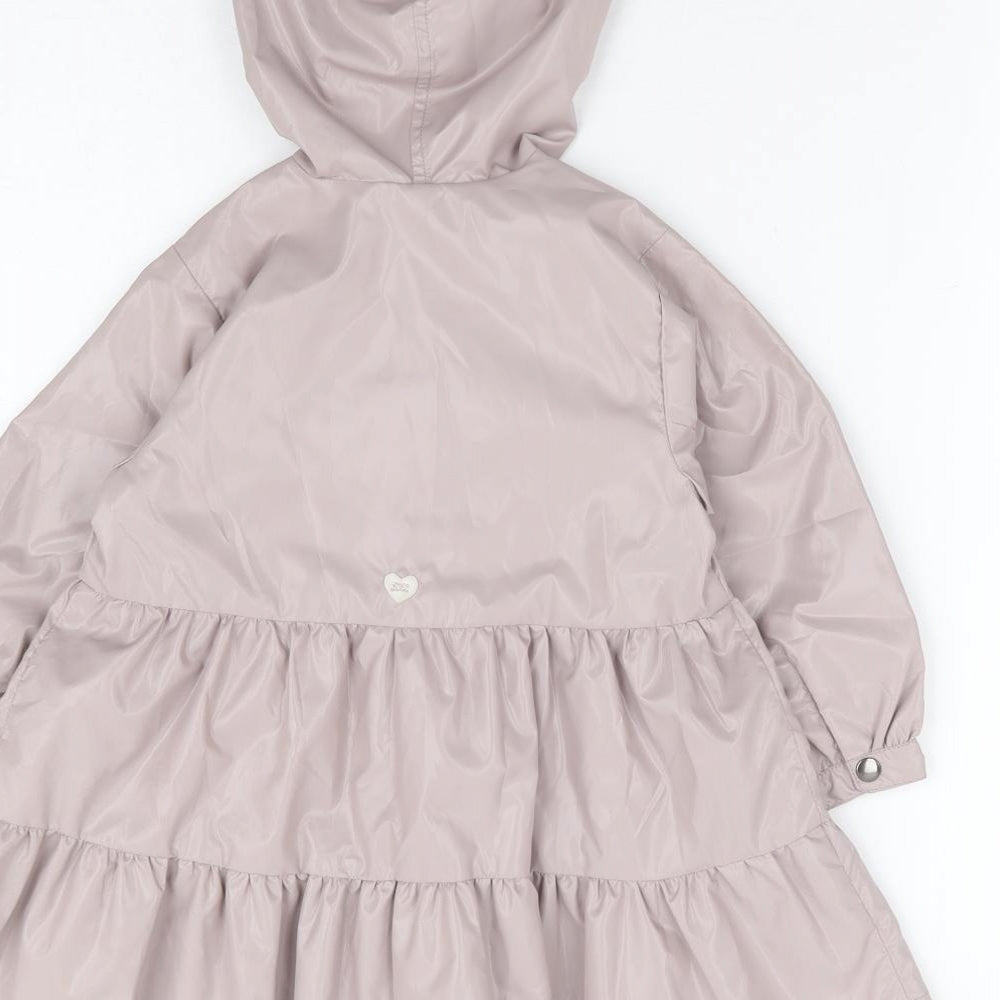 Lili Gaufrette Girls Beige Parka Jacket Size 18 Months Zip - Tiered