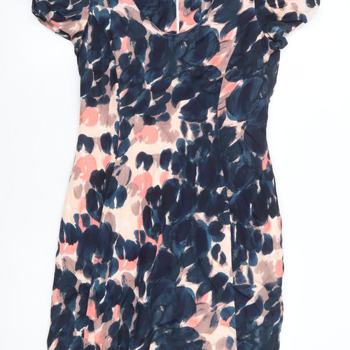 Great Plains Womens Multicoloured Geometric Rayon A-Line Size M Scoop Neck Zip