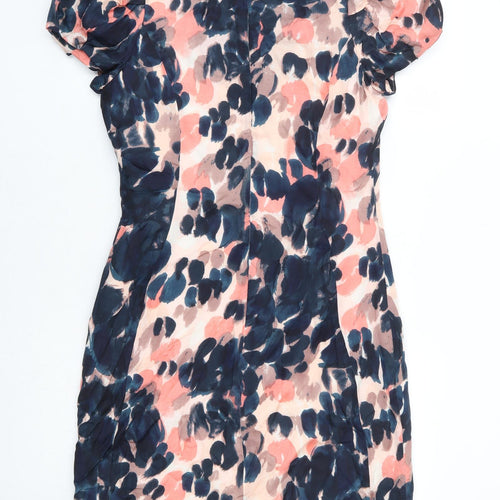 Great Plains Womens Multicoloured Geometric Rayon A-Line Size M Scoop Neck Zip