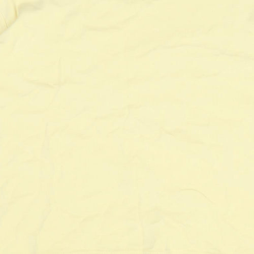 EWM Womens Yellow 100% Cotton Basic T-Shirt Size 14 Round Neck