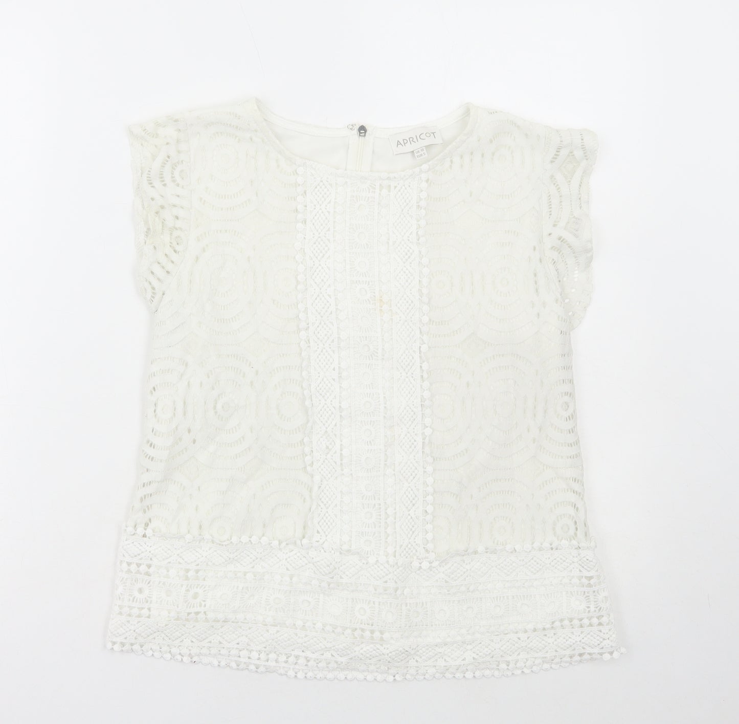 Apricot Womens White Polyamide Basic Tank Size 10 Round Neck