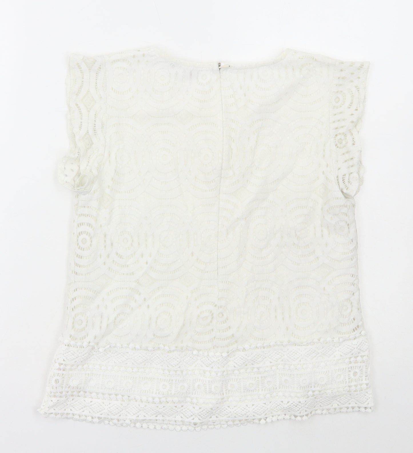 Apricot Womens White Polyamide Basic Tank Size 10 Round Neck