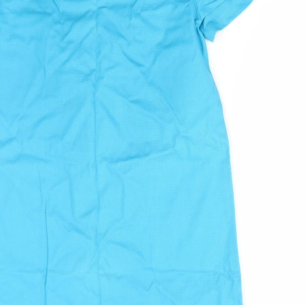 Devonshire Lady Womens Blue Cotton A-Line Size 18 Collared Zip