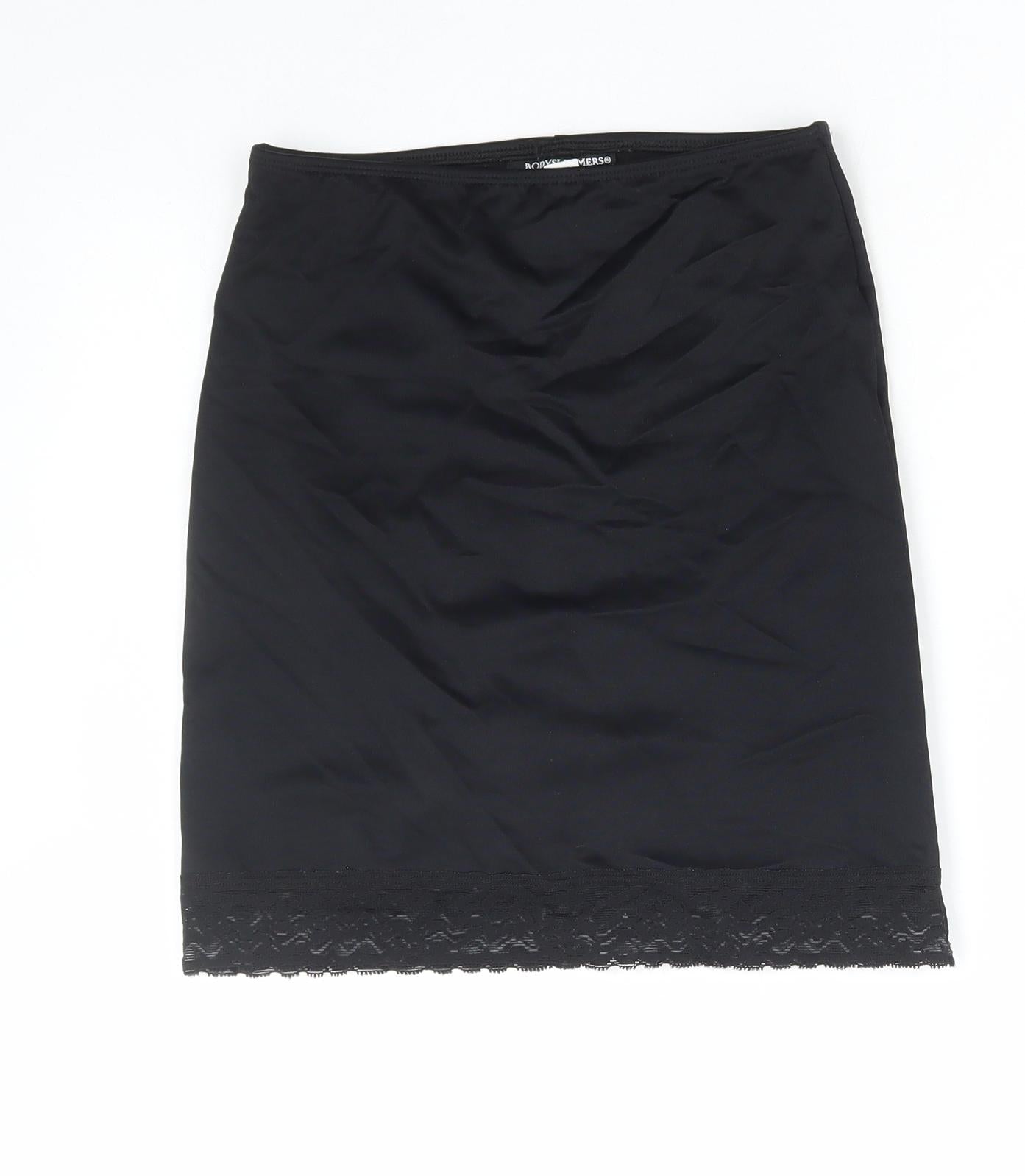 Nancy Ganz Womens Black Nylon Mini Skirt Size M - Lace Detail