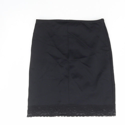 Nancy Ganz Womens Black Nylon Mini Skirt Size M - Lace Detail