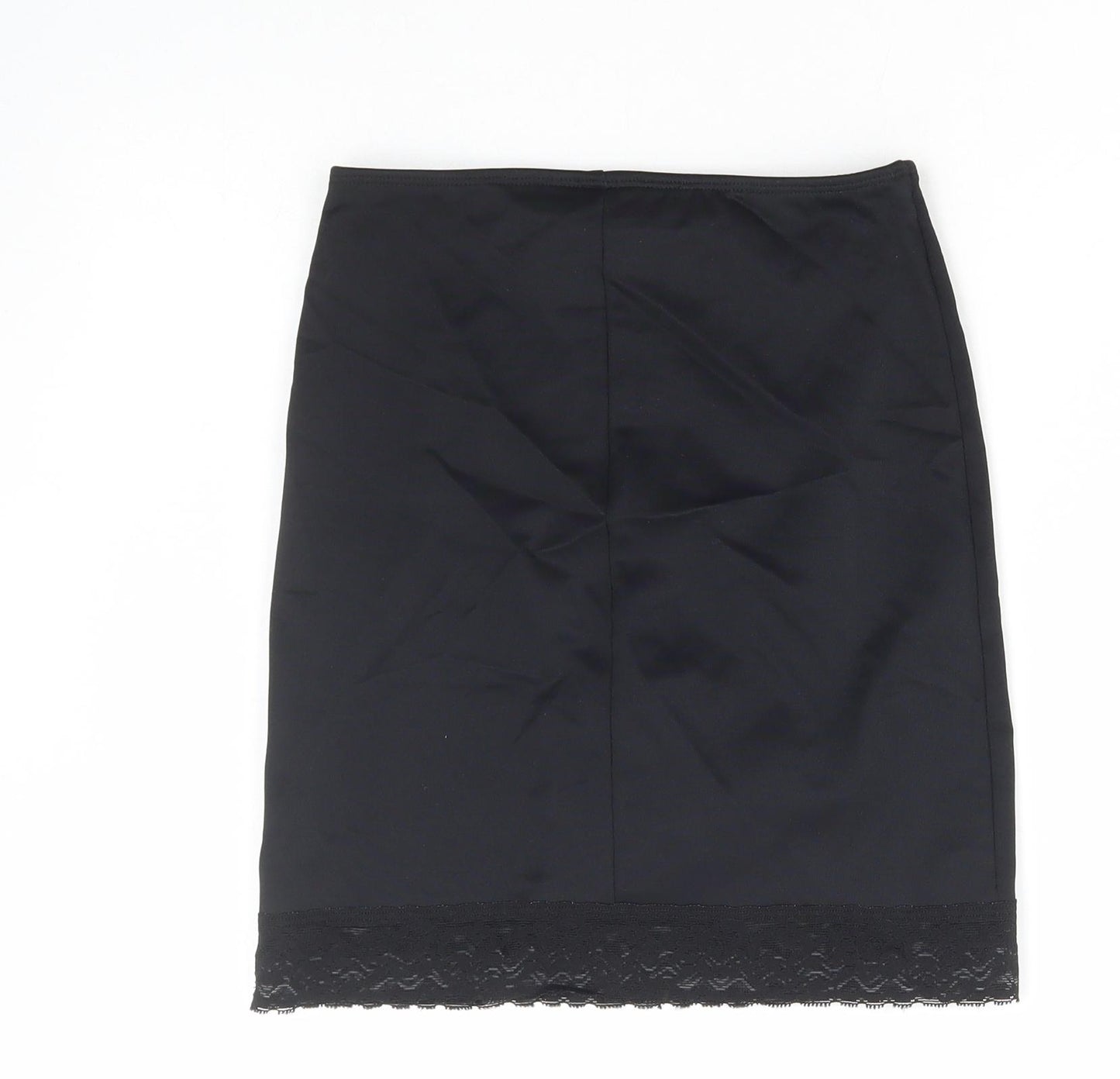 Nancy Ganz Womens Black Nylon Mini Skirt Size M - Lace Detail