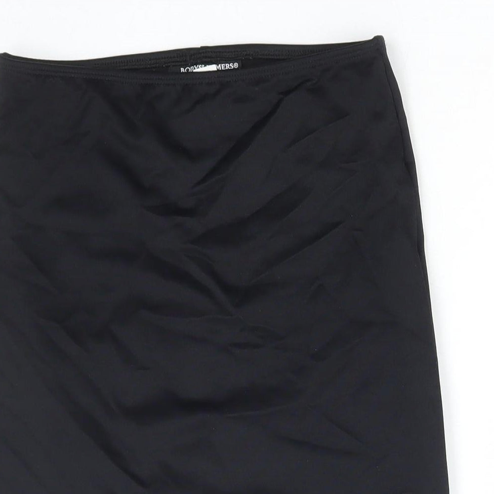 Nancy Ganz Womens Black Nylon Mini Skirt Size M - Lace Detail