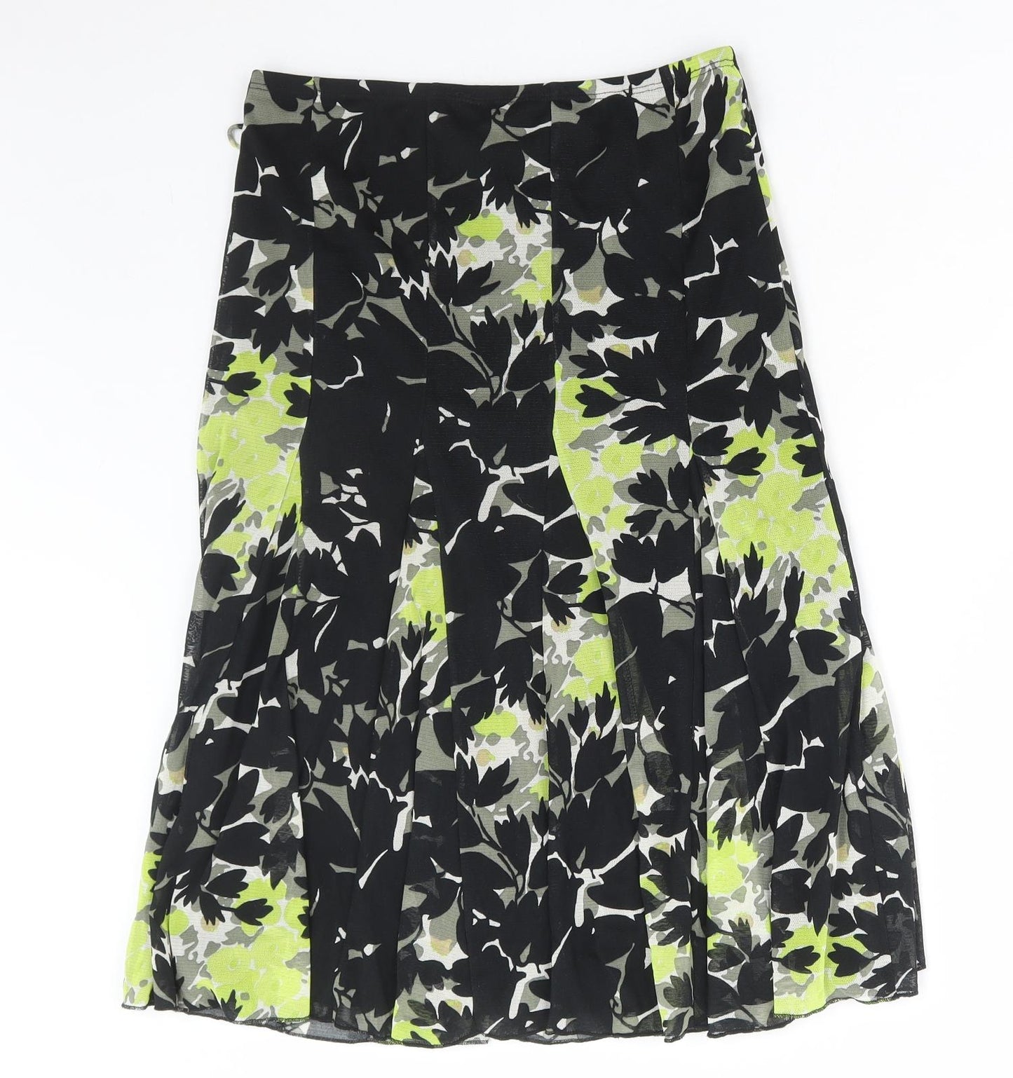 Marks and Spencer Womens Multicoloured Floral Polyester Flare Skirt Size 10