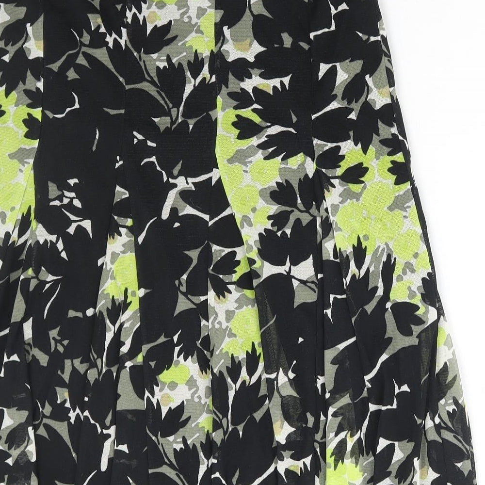 Marks and Spencer Womens Multicoloured Floral Polyester Flare Skirt Size 10